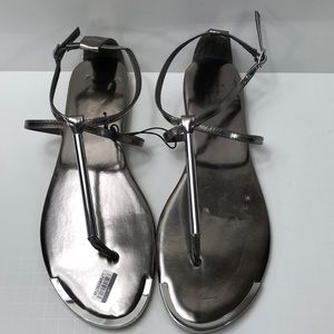 A New Day silver sandals new adjustable strap 9.5